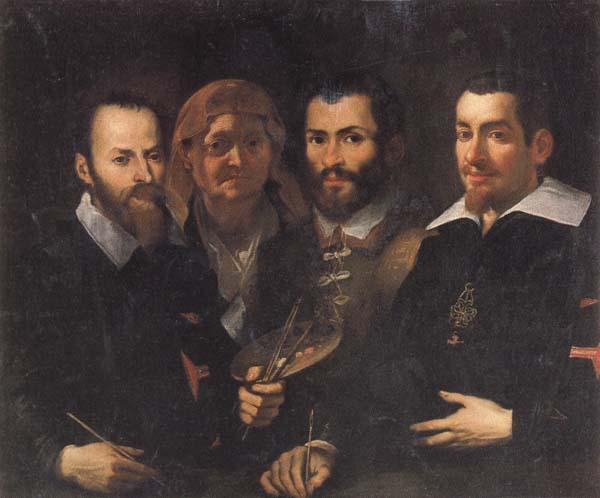Francesco Vanni Self-Portrait with Parents and Half-brother France oil painting art